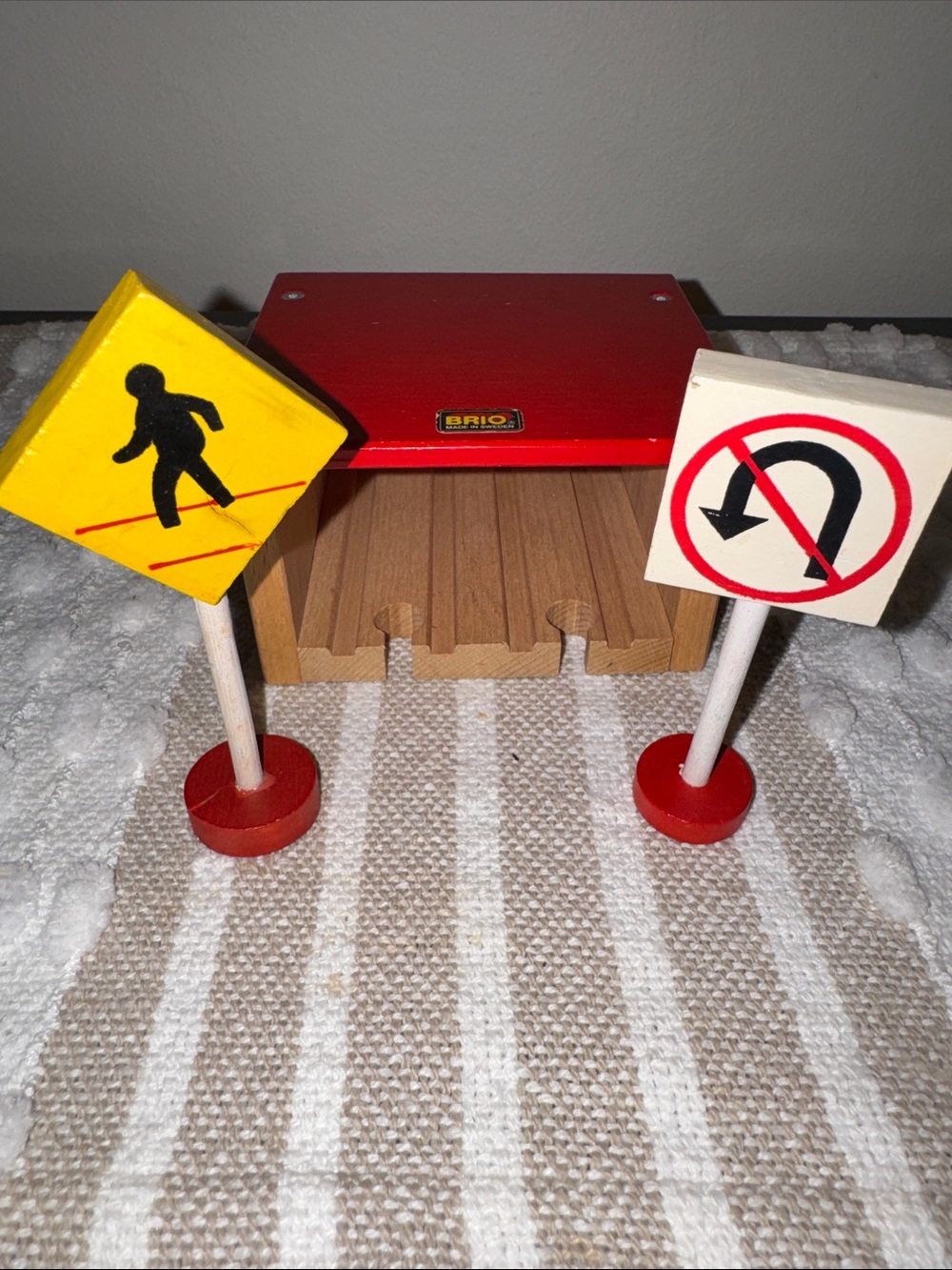 Vintage Brio Railroad Shed and Signs